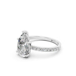Load image into Gallery viewer, Dulara Pear Solitaire Diamond Womens Ring
