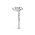 Load image into Gallery viewer, Dulara Pear Solitaire Diamond Womens Ring
