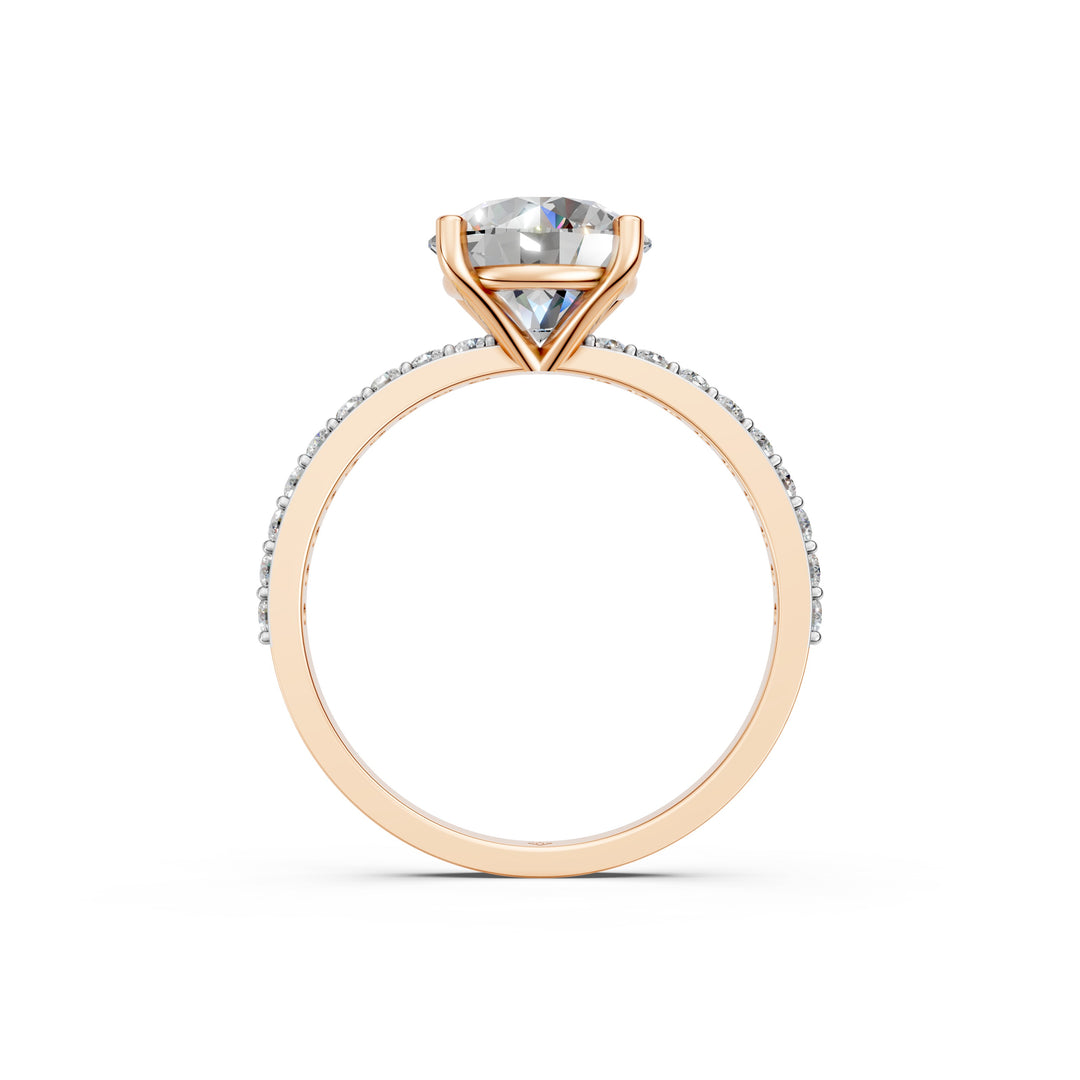 Drisa Round Solitaire Diamond Womens Ring