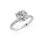 Load image into Gallery viewer, Drisa Round Solitaire Diamond Womens Ring
