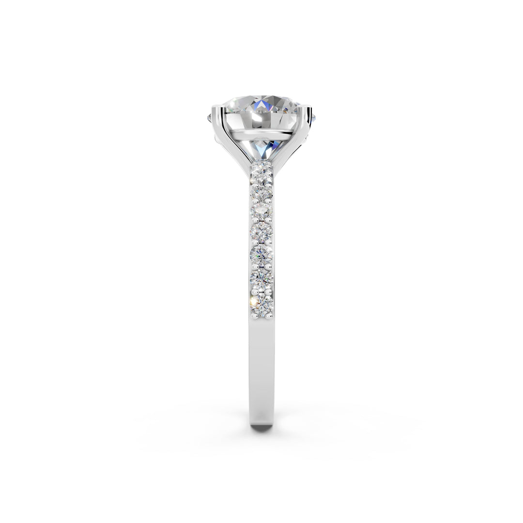 Drisa Round Solitaire Diamond Womens Ring