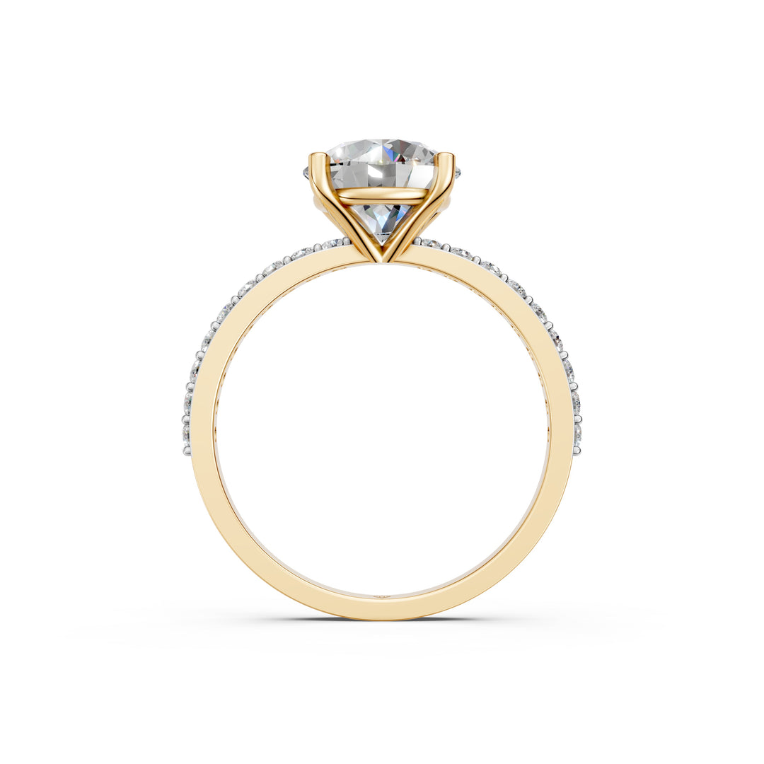 Drisa Round Solitaire Diamond Womens Ring