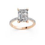 Load image into Gallery viewer, Dreya Emerald Solitaire Diamond Womens Ring
