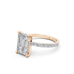 Load image into Gallery viewer, Dreya Emerald Solitaire Diamond Womens Ring
