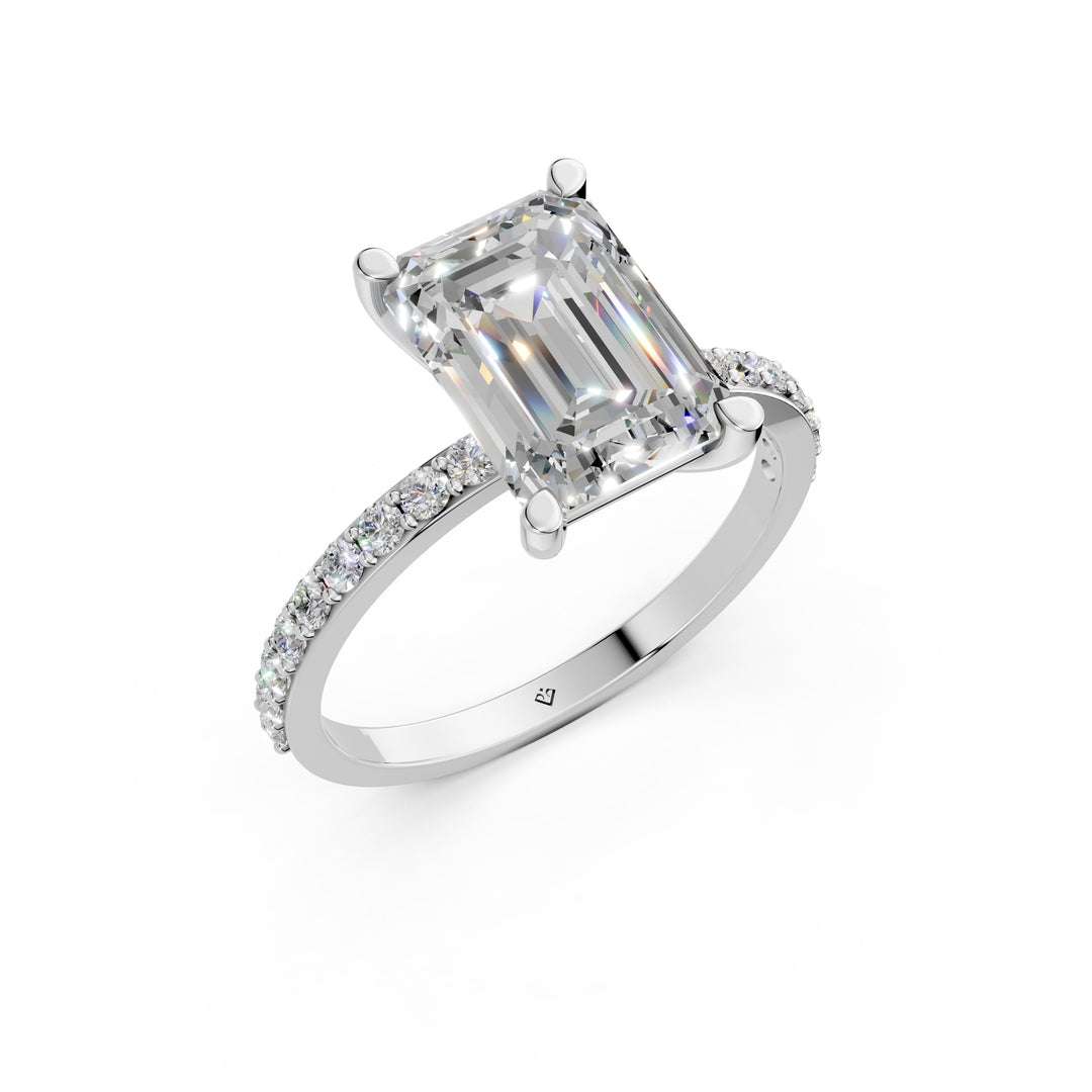 Dreya Emerald Solitaire Diamond Womens Ring