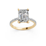 Load image into Gallery viewer, Dreya Emerald Solitaire Diamond Womens Ring
