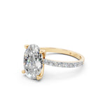 Load image into Gallery viewer, Divia Oval Solitaire Diamond Womens Ring
