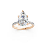 Load image into Gallery viewer, Diora Pear Solitaire Diamond Womens Ring
