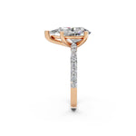 Load image into Gallery viewer, Diora Pear Solitaire Diamond Womens Ring
