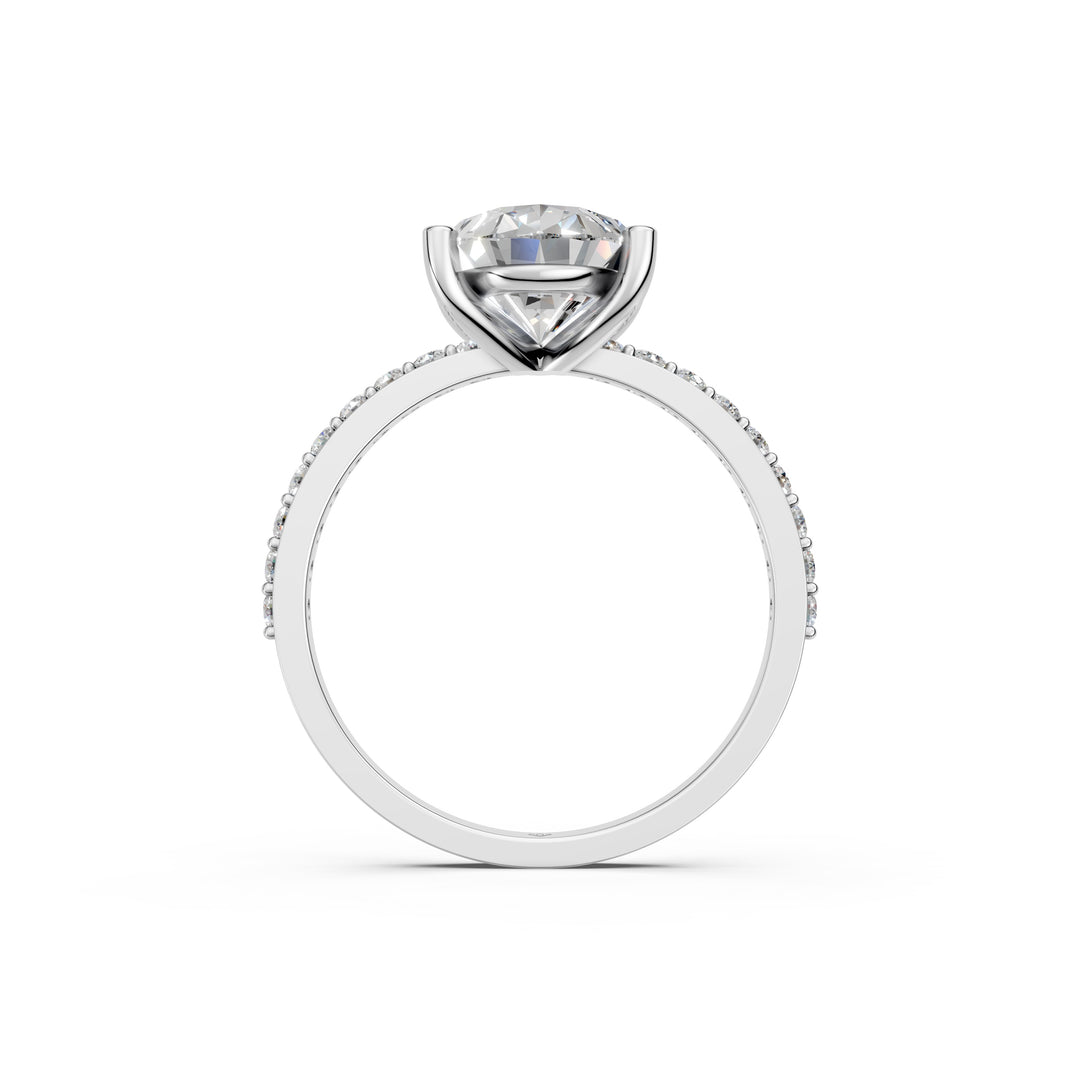 Diora Pear Solitaire Diamond Womens Ring