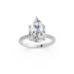 Load image into Gallery viewer, Diora Pear Solitaire Diamond Womens Ring
