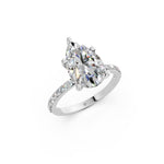 Load image into Gallery viewer, Diora Pear Solitaire Diamond Womens Ring
