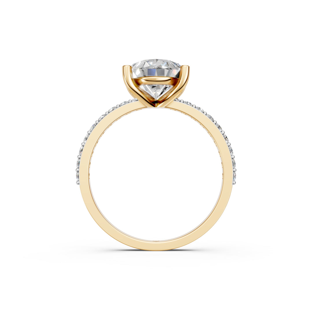 Diora Pear Solitaire Diamond Womens Ring