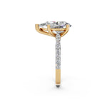 Load image into Gallery viewer, Diora Pear Solitaire Diamond Womens Ring
