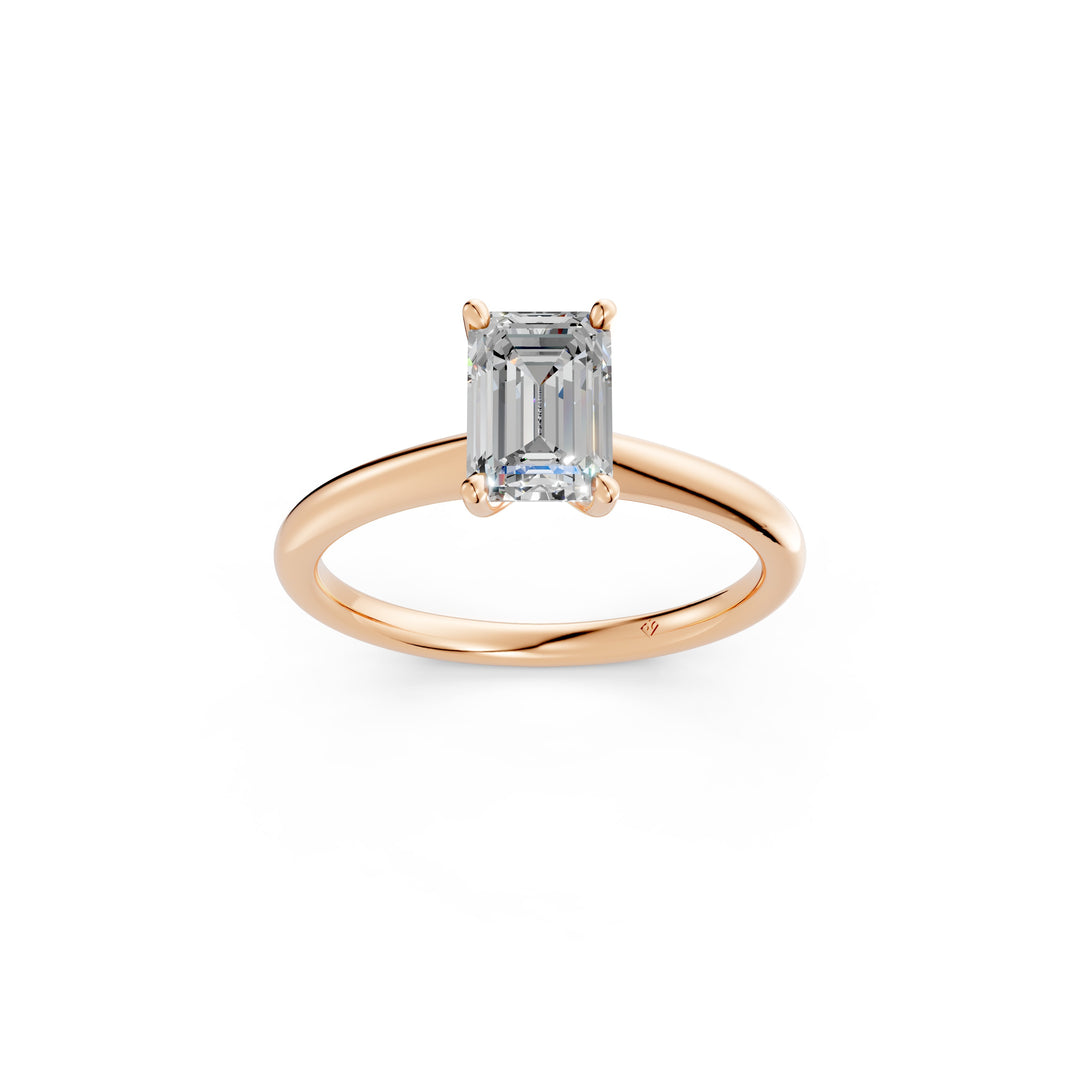 Malya Emerald Solitaire Diamond Womens Ring