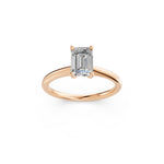 Load image into Gallery viewer, Malya Emerald Solitaire Diamond Womens Ring
