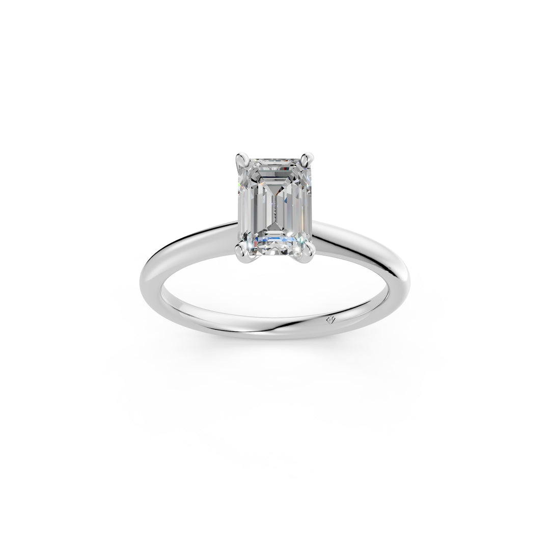 Malya Emerald Solitaire Diamond Womens Ring