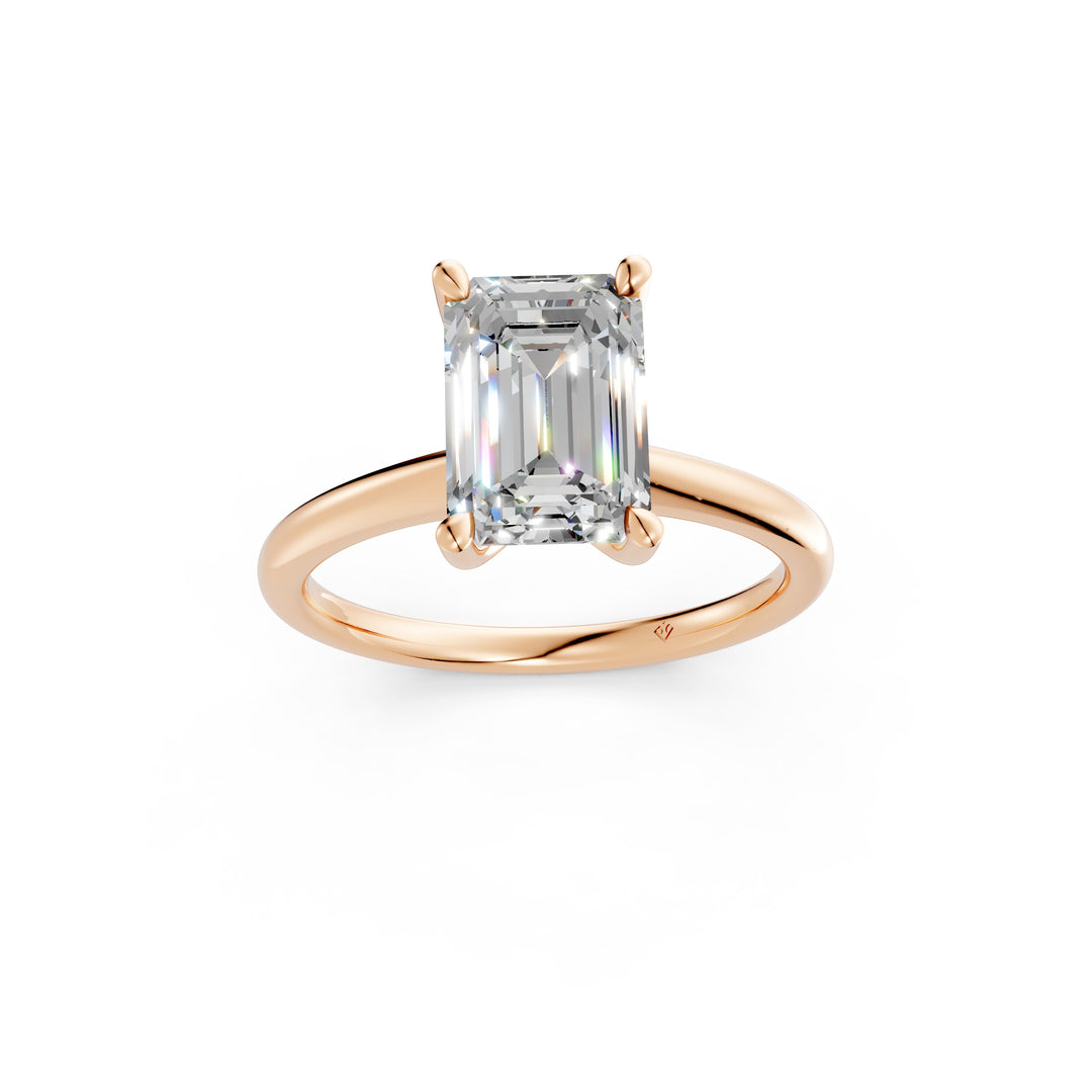 Maira Emerald Solitaire Diamond Womens Ring