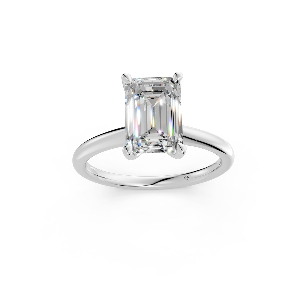 Maira Emerald Solitaire Diamond Womens Ring