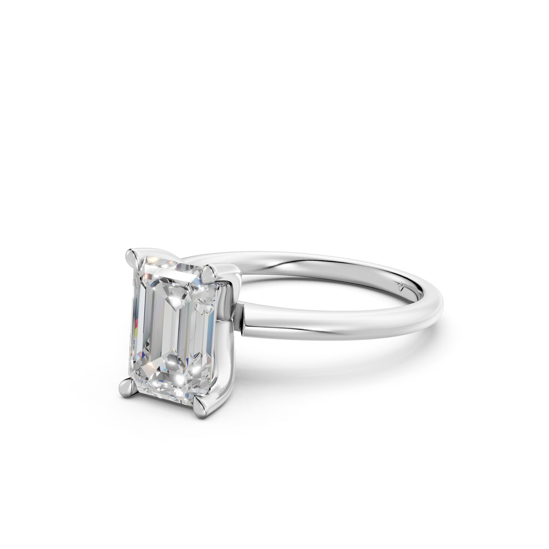 Maira Emerald Solitaire Diamond Womens Ring