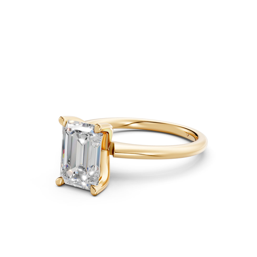 Maira Emerald Solitaire Diamond Womens Ring