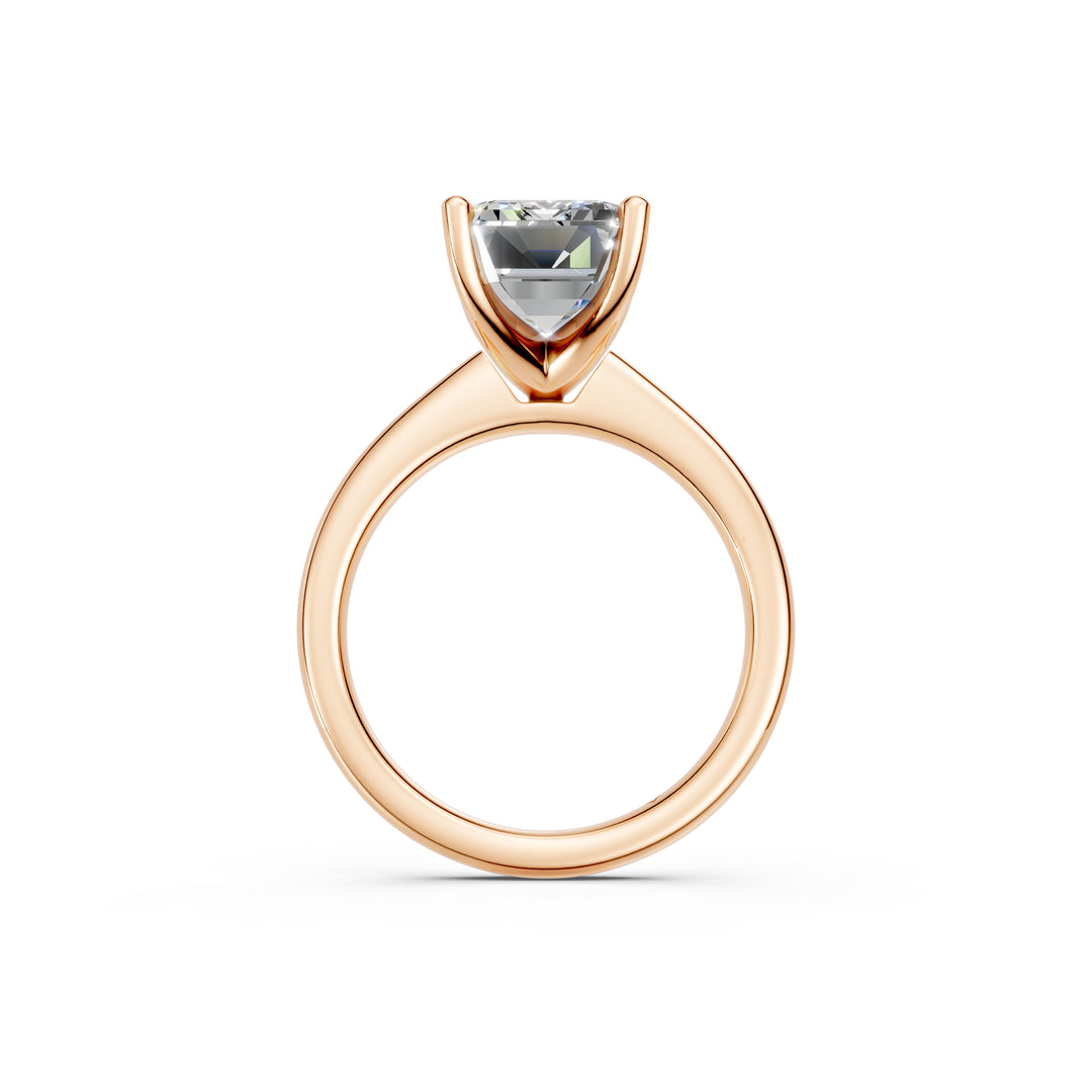 Liza Emerald Solitaire Diamond Womens Ring