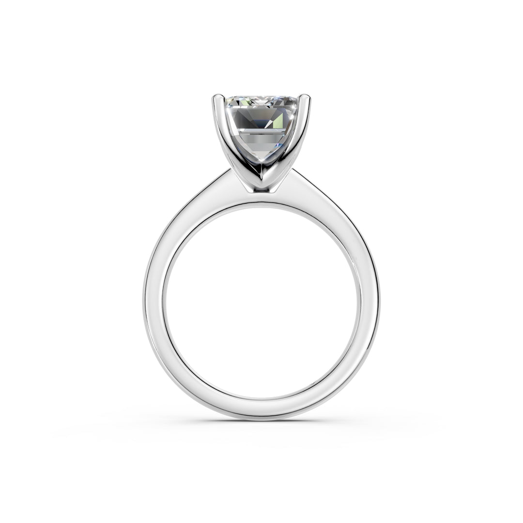 Liza Emerald Solitaire Diamond Womens Ring