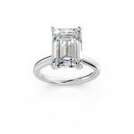Load image into Gallery viewer, Liza Emerald Solitaire Diamond Womens Ring
