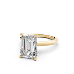 Load image into Gallery viewer, Liza Emerald Solitaire Diamond Womens Ring
