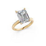 Load image into Gallery viewer, Liza Emerald Solitaire Diamond Womens Ring
