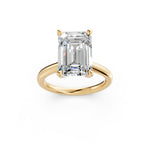 Load image into Gallery viewer, Liza Emerald Solitaire Diamond Womens Ring

