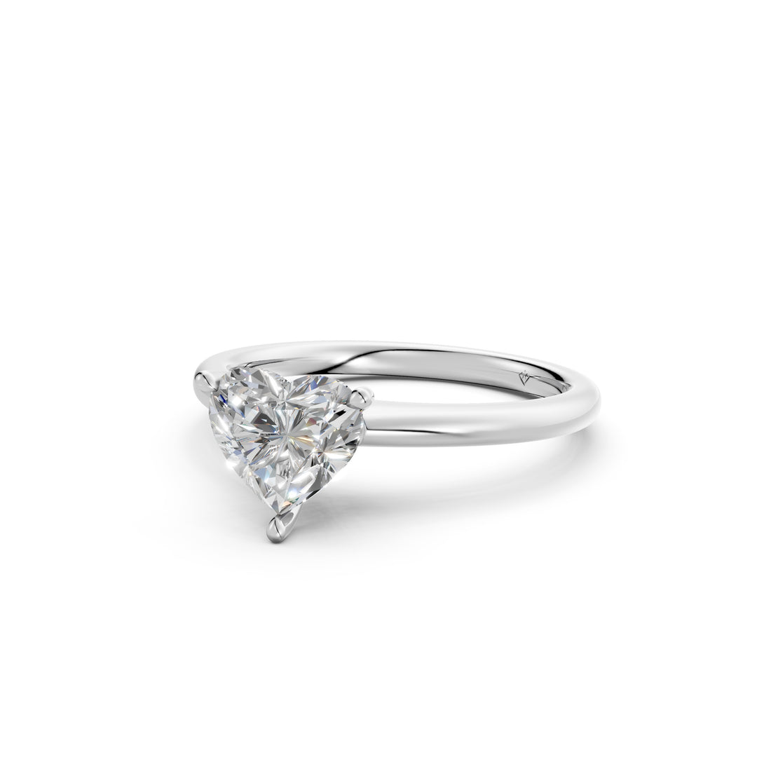 Liyana Heart Solitaire Diamond Womens Ring