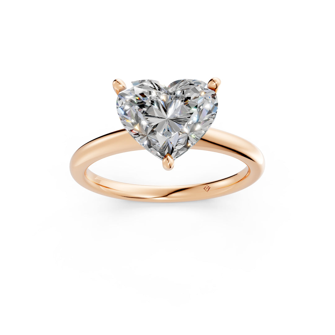 Lirra Heart Solitaire Diamond Womens Ring