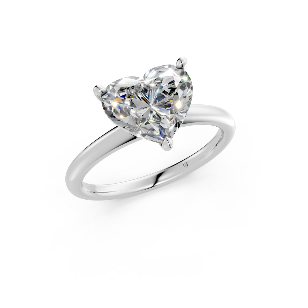 Lirra Heart Solitaire Diamond Womens Ring