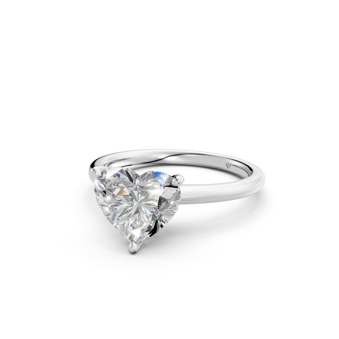 Lirra Heart Solitaire Diamond Womens Ring
