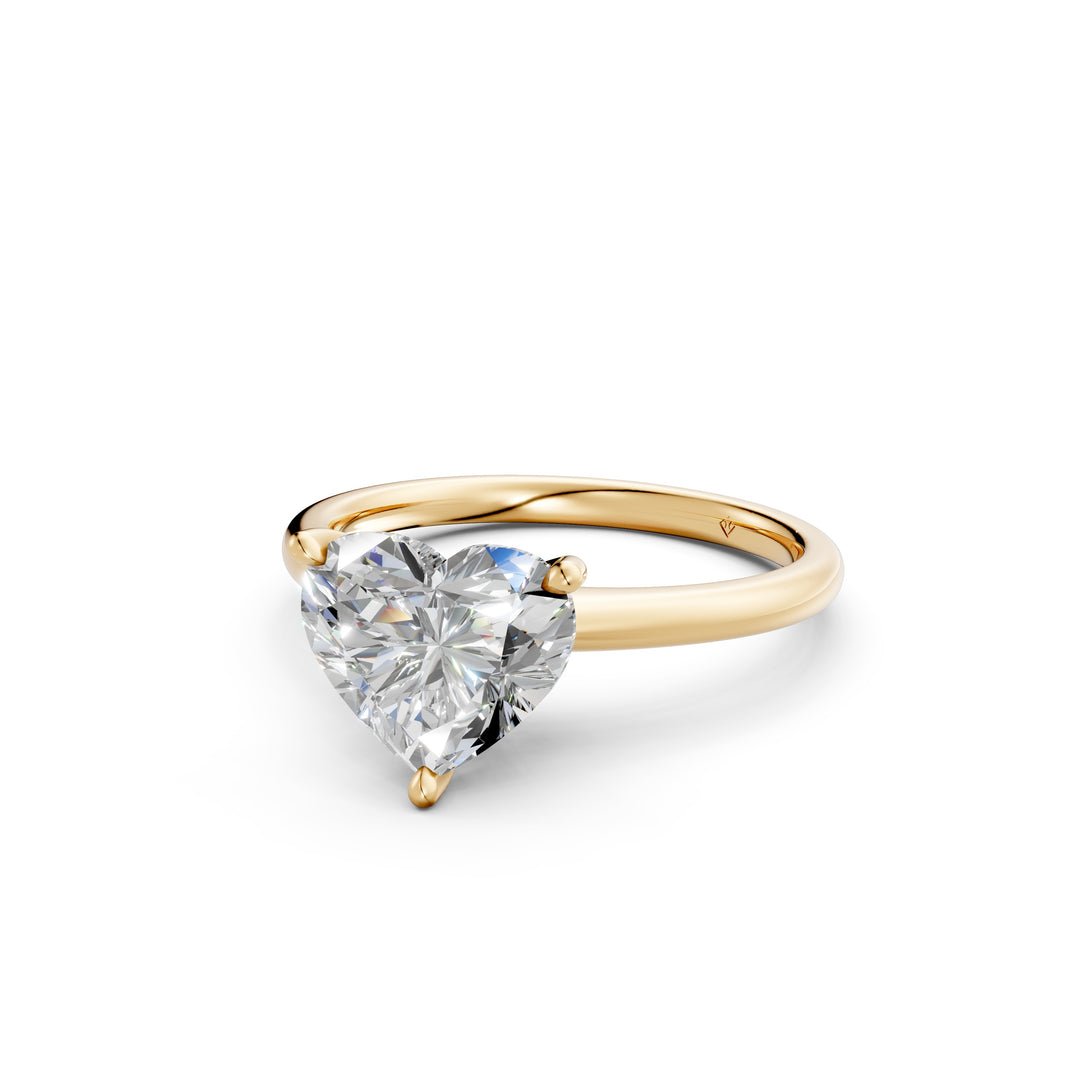 Lirra Heart Solitaire Diamond Womens Ring