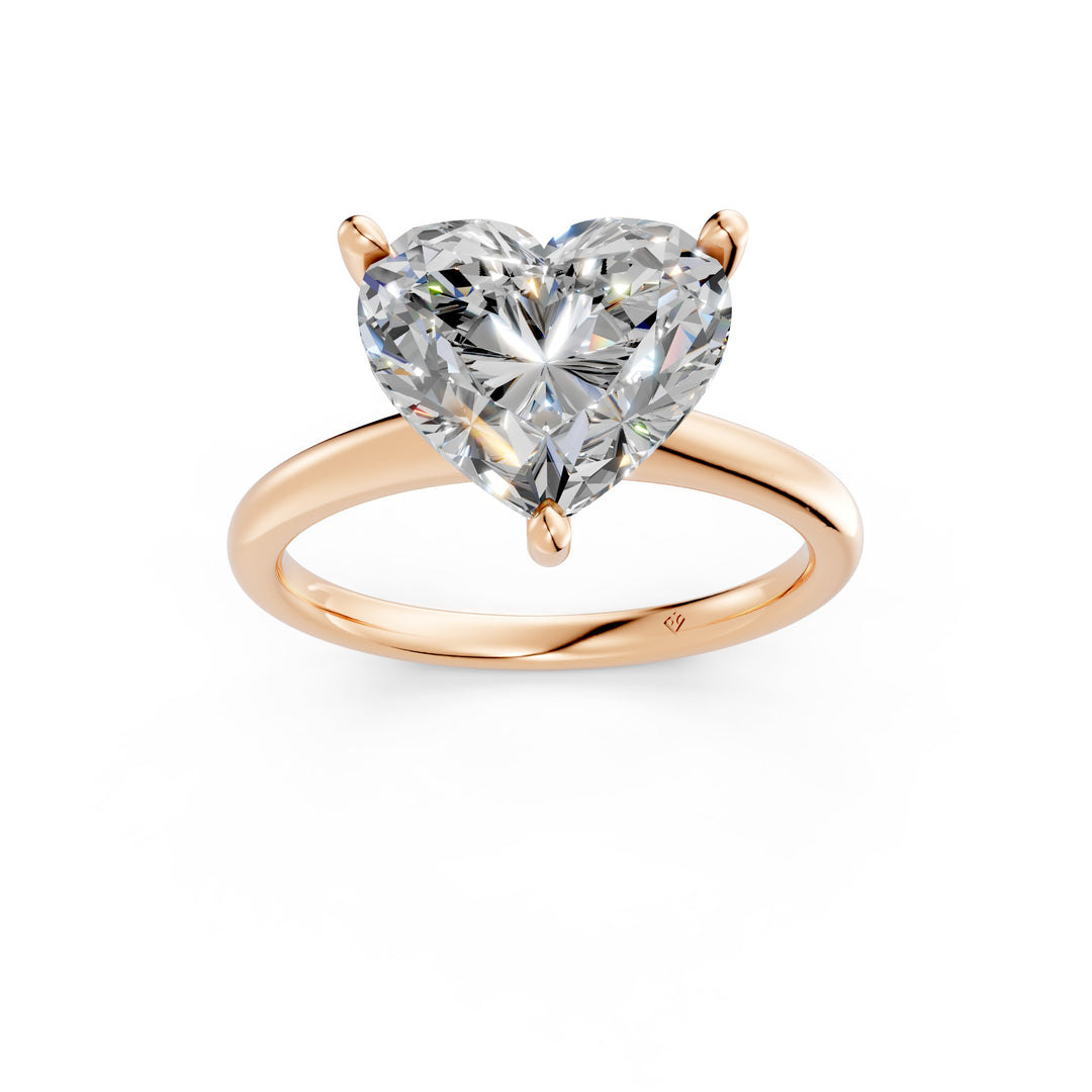 Liora Heart Solitaire Diamond Womens Ring