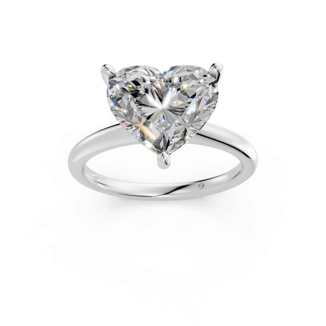 Liora Heart Solitaire Diamond Womens Ring