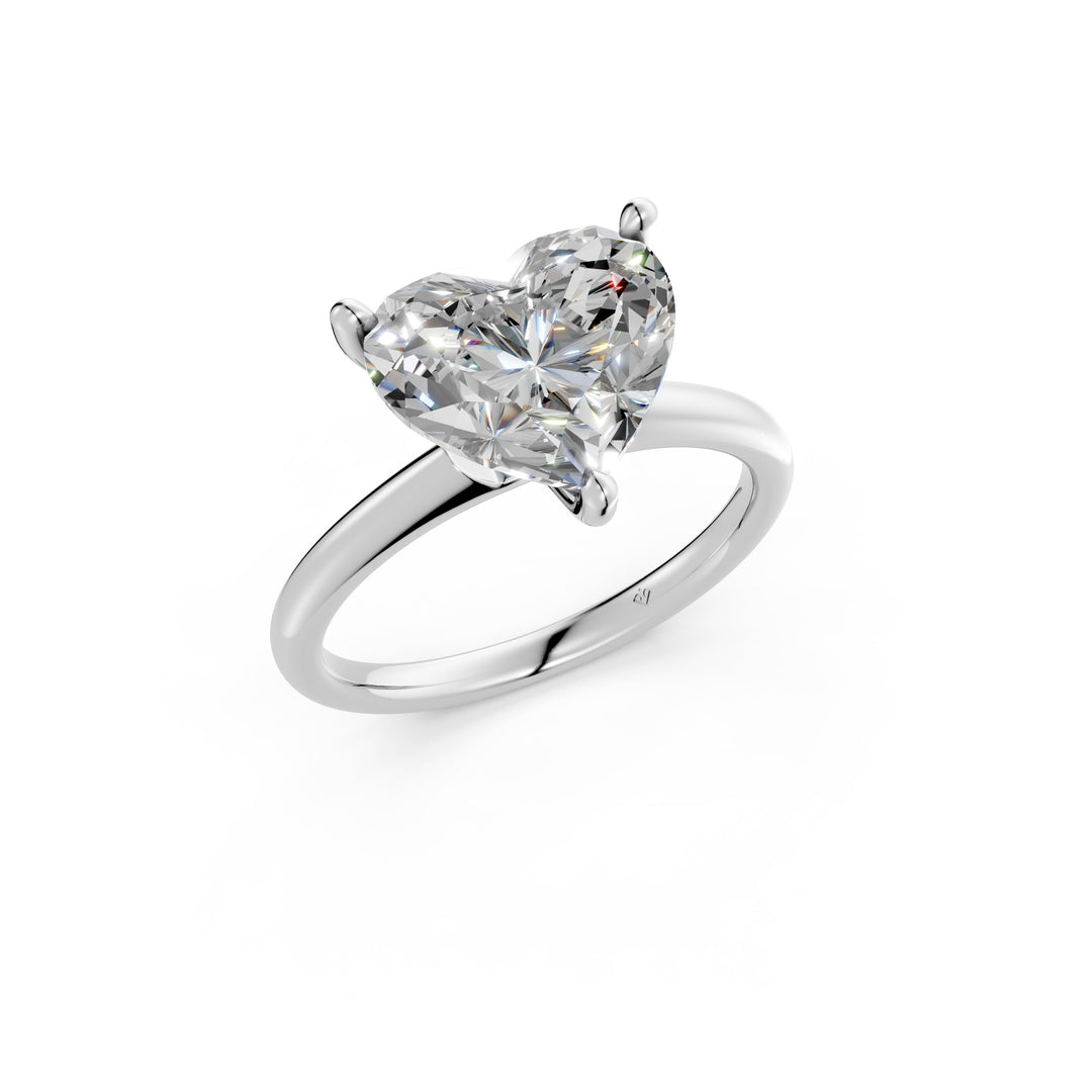 Liora Heart Solitaire Diamond Womens Ring
