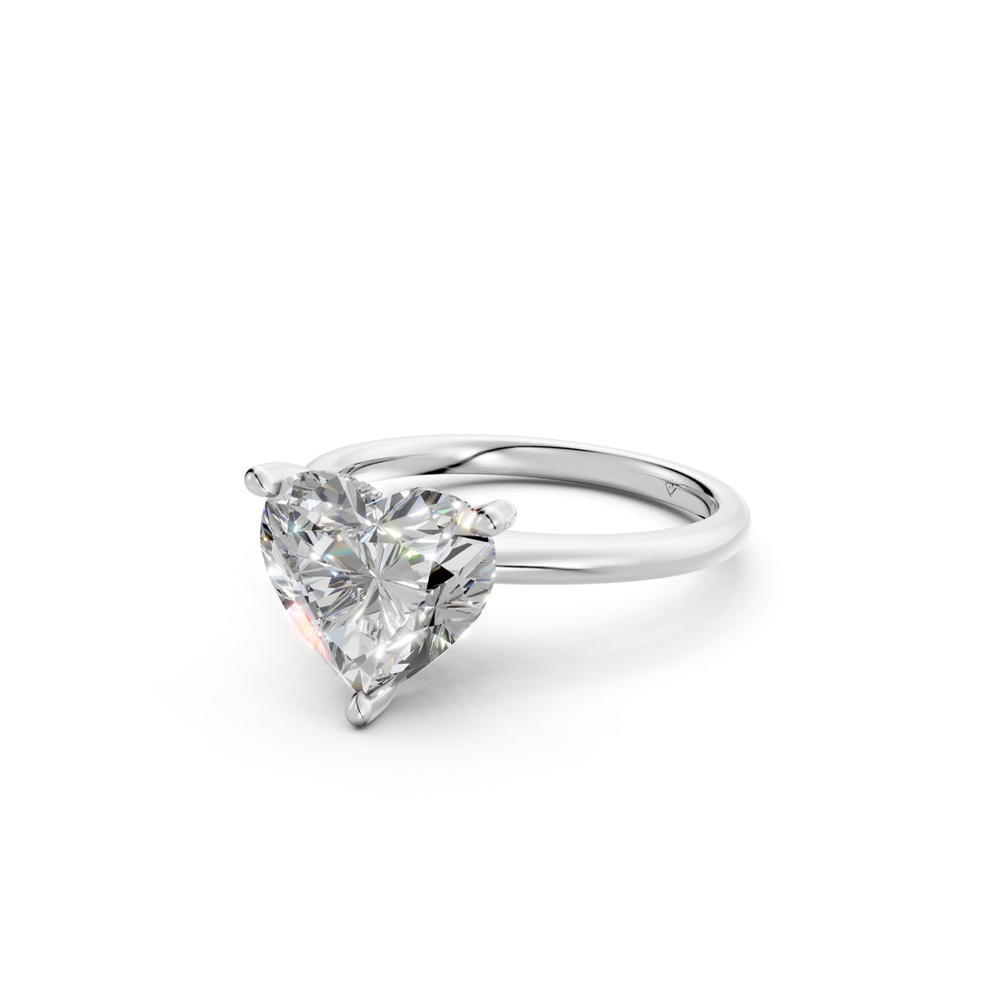 Liora Heart Solitaire Diamond Womens Ring