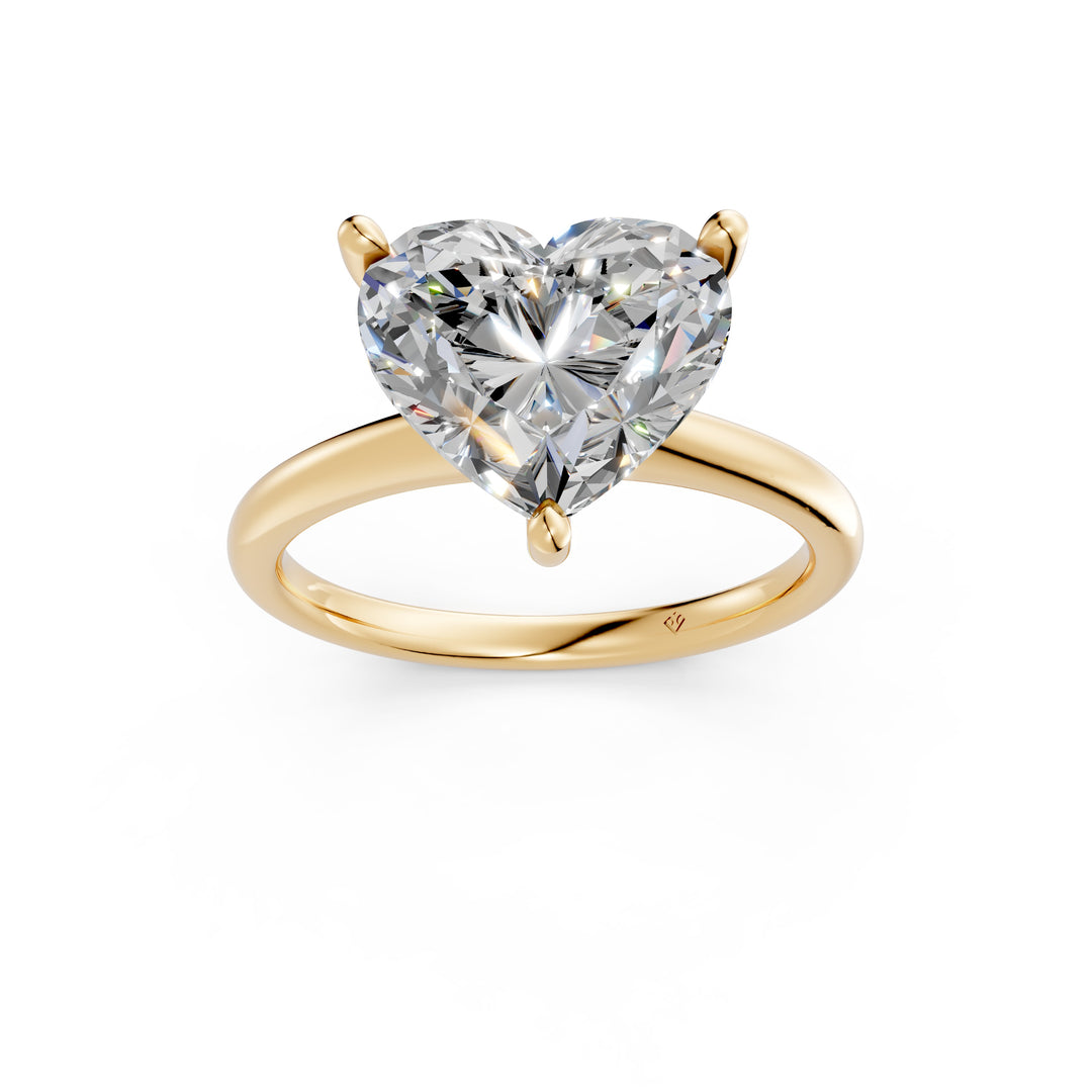 Liora Heart Solitaire Diamond Womens Ring