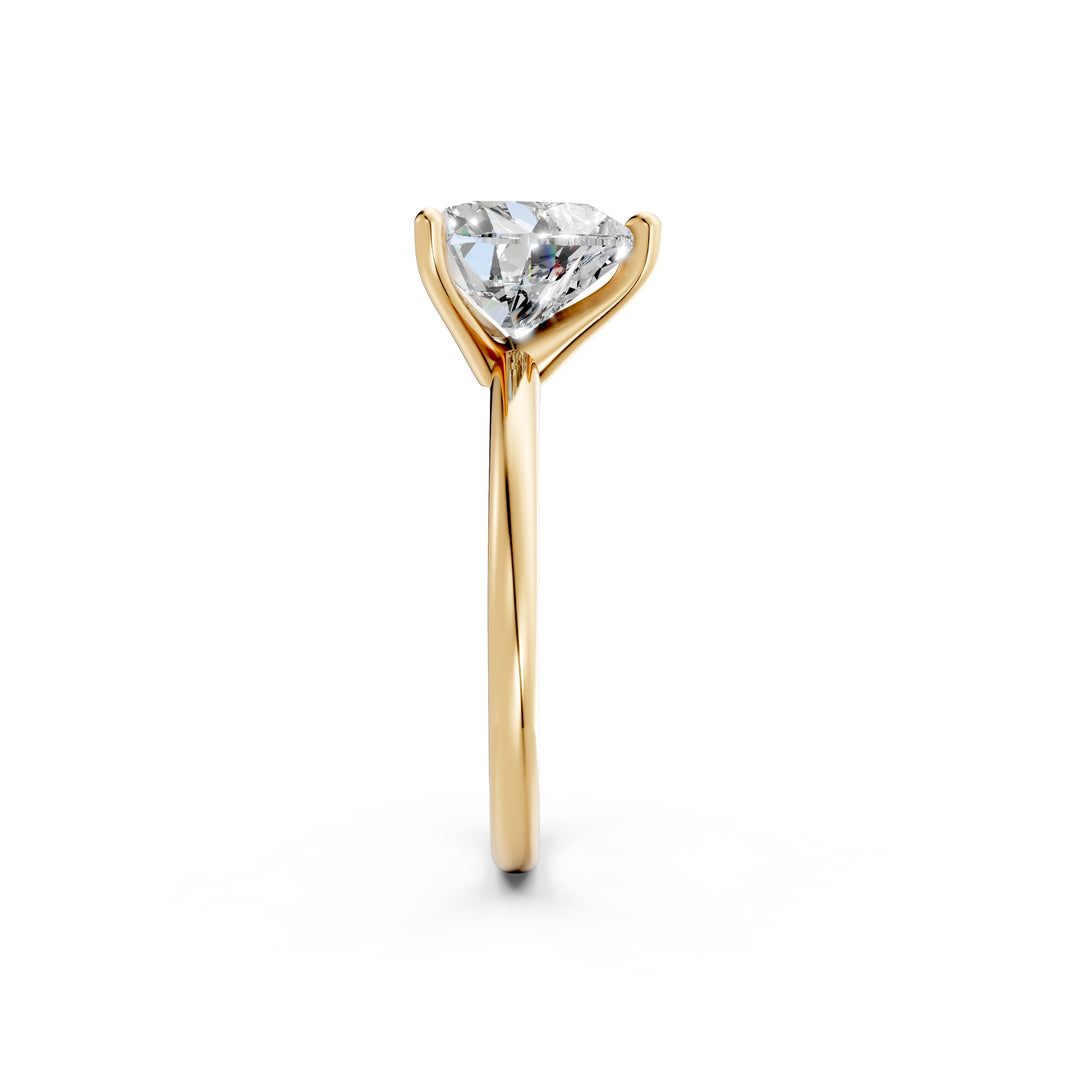 Liora Heart Solitaire Diamond Womens Ring