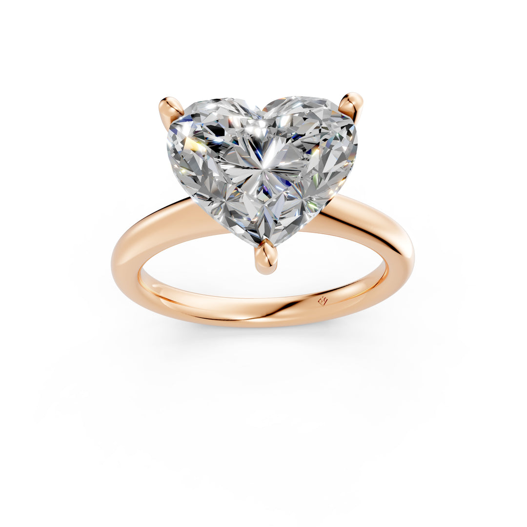Liana Heart Solitaire Diamond Womens Ring