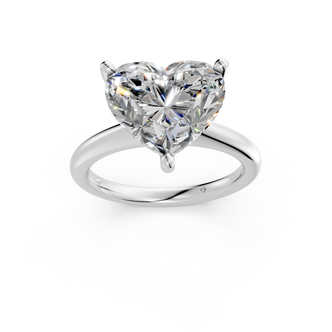 Liana Heart Solitaire Diamond Womens Ring