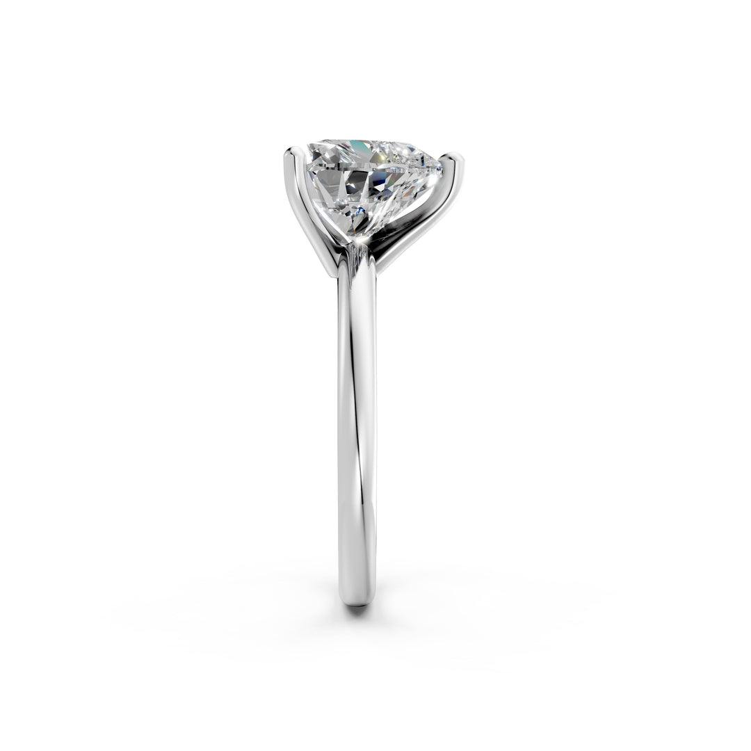 Liana Heart Solitaire Diamond Womens Ring