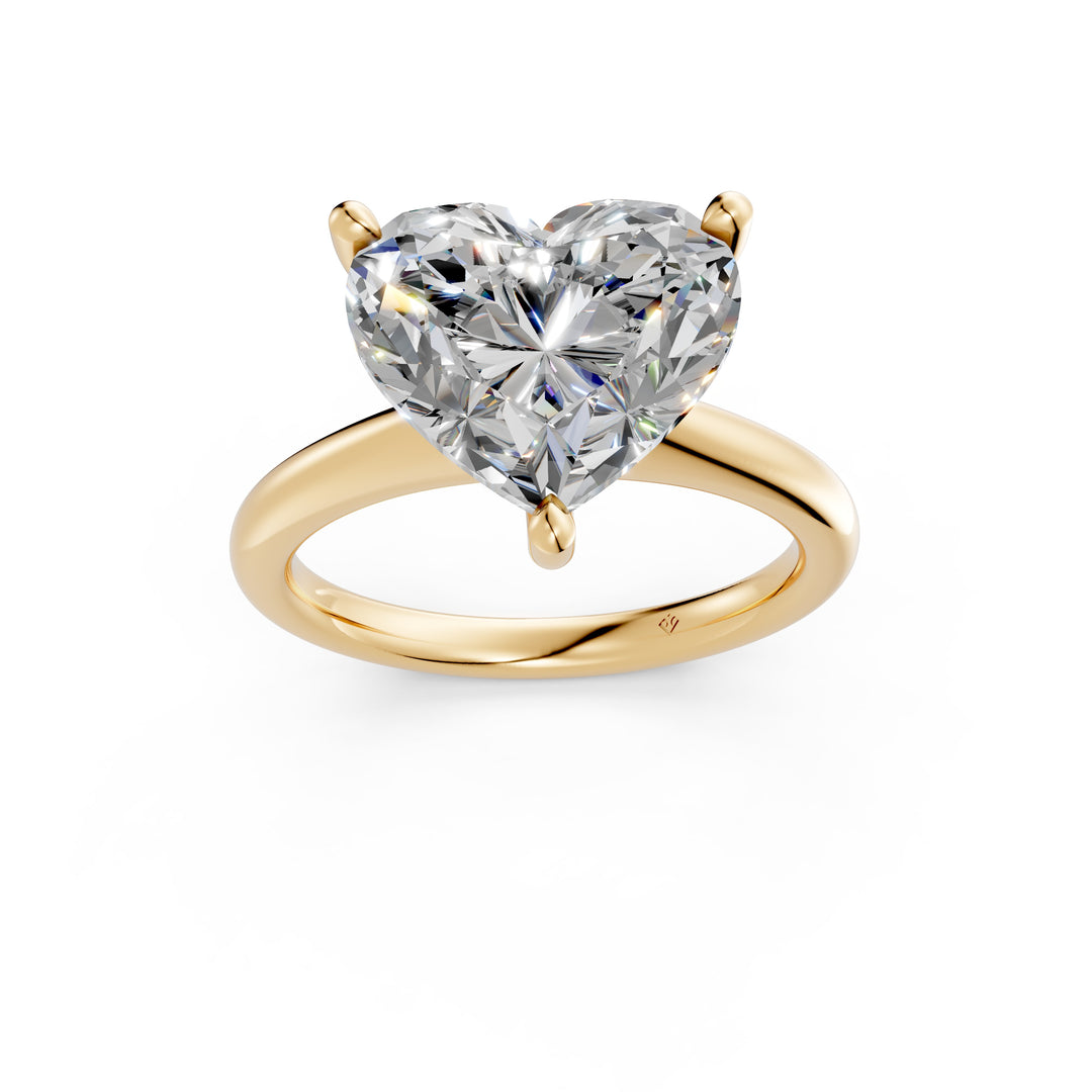 Liana Heart Solitaire Diamond Womens Ring