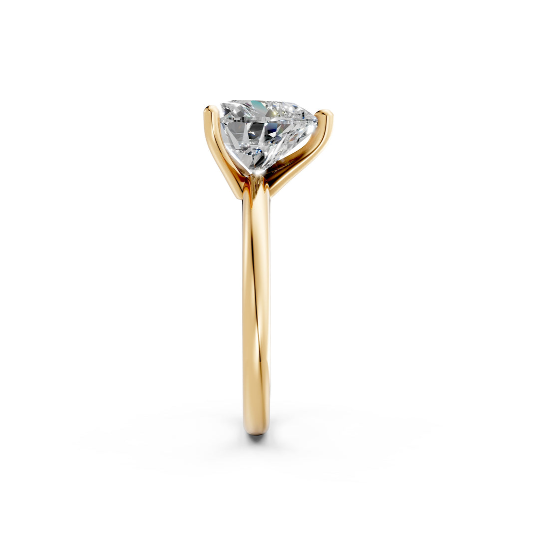Liana Heart Solitaire Diamond Womens Ring