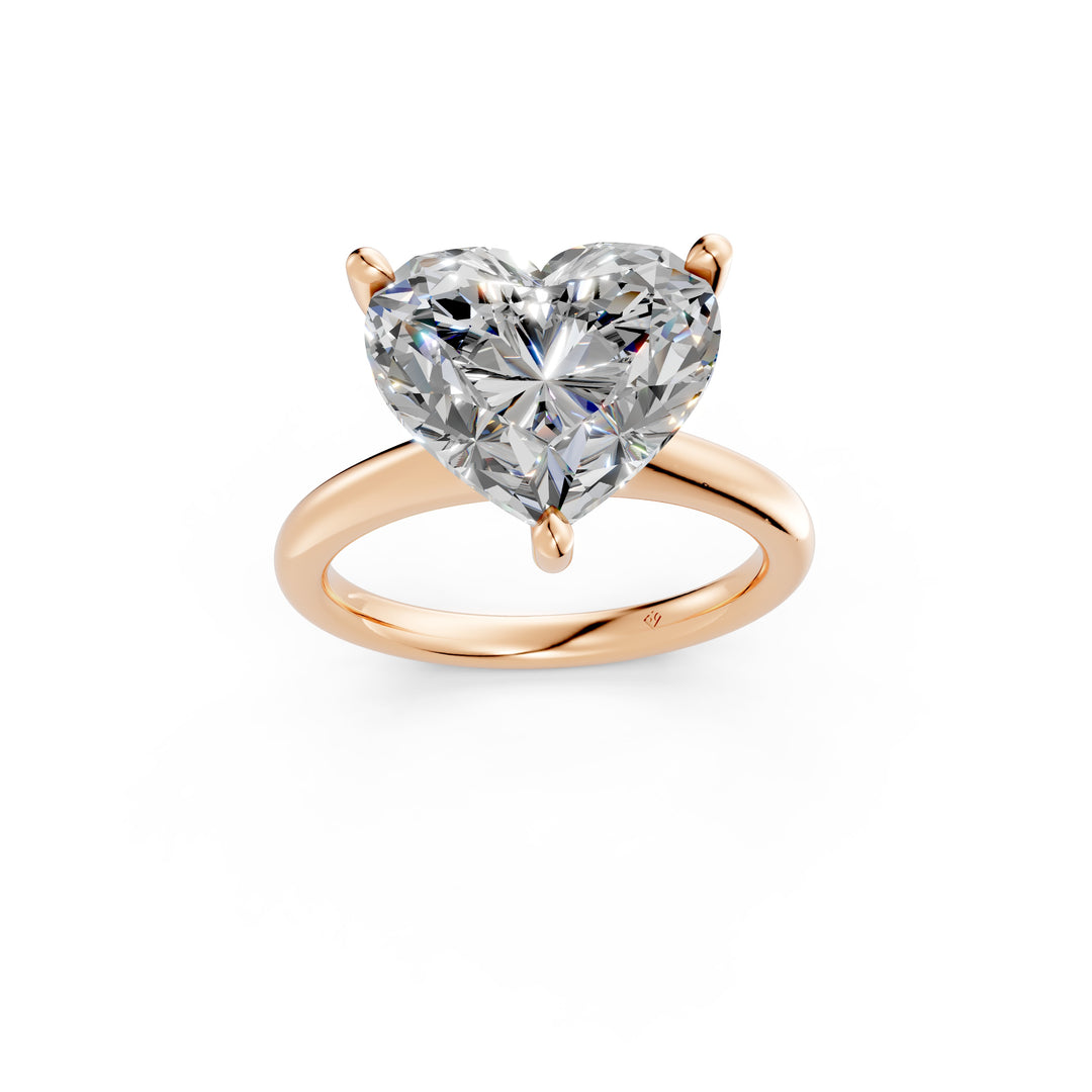 Leira Heart Solitaire Diamond Womens Ring