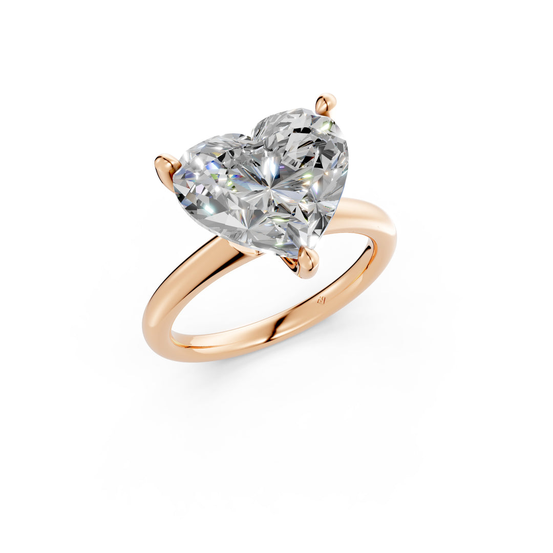 Leira Heart Solitaire Diamond Womens Ring