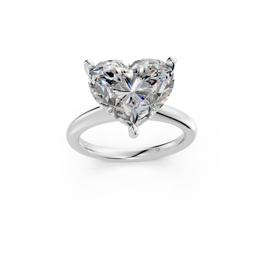 Leira Heart Solitaire Diamond Womens Ring